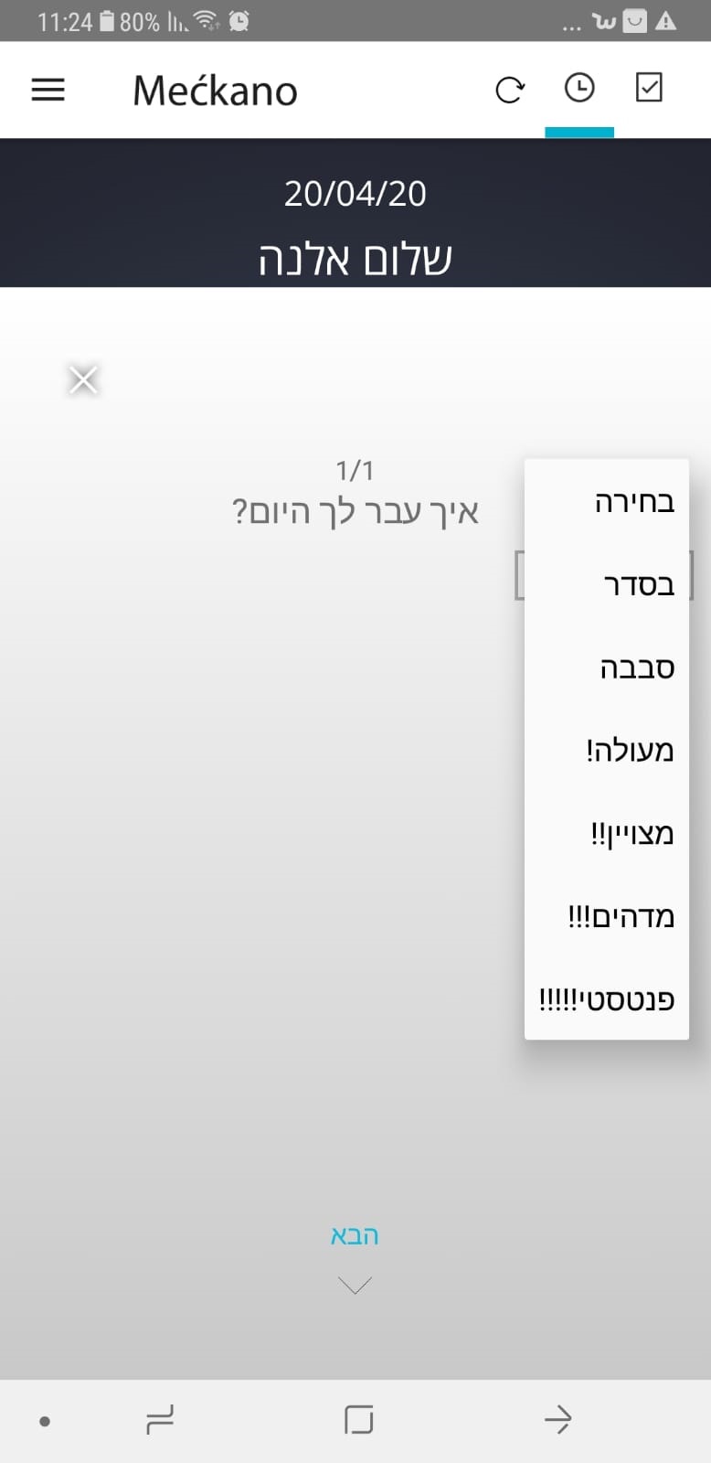 טופס לדיווח אפליקציה